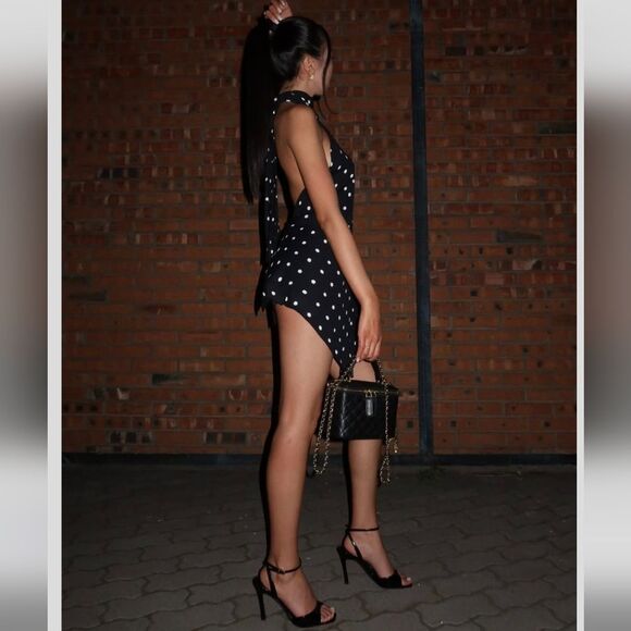 NWT ZARA POLKA DOT HALTER TOP ZW COLLECTION - Picture 6 of 15